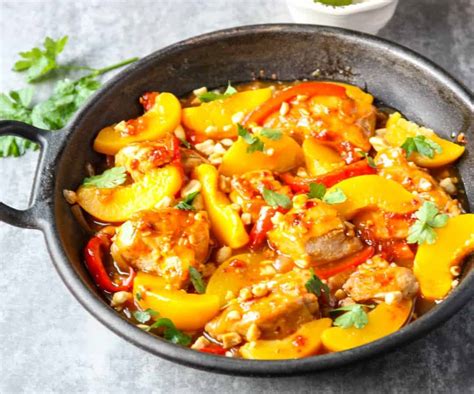 thai-peach-chicken-easy-skillet-chicken-recipe-the image