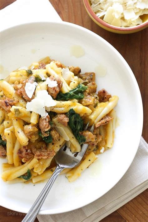 pasta-with-butternut-squash-sauce-spicy-sausage-and image