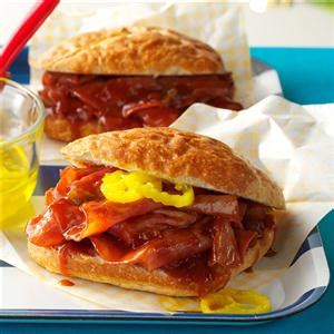 slow-cooker-bbq-ham-sandwiches-recipe-keyingredient image