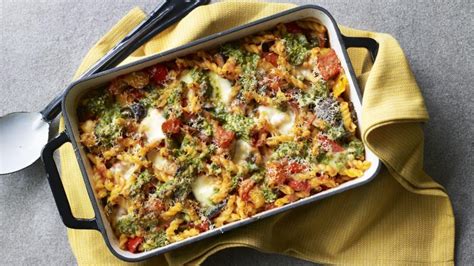 vegetable-pasta-bake-recipe-bbc-food image