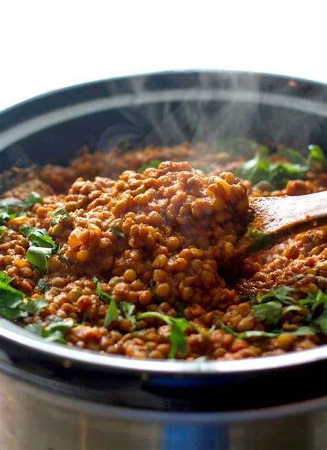 crockpot-red-curry-lentils-recipe-pinch-of-yum image