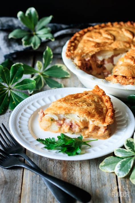 cheese-and-ham-pie-savor-the-flavour image