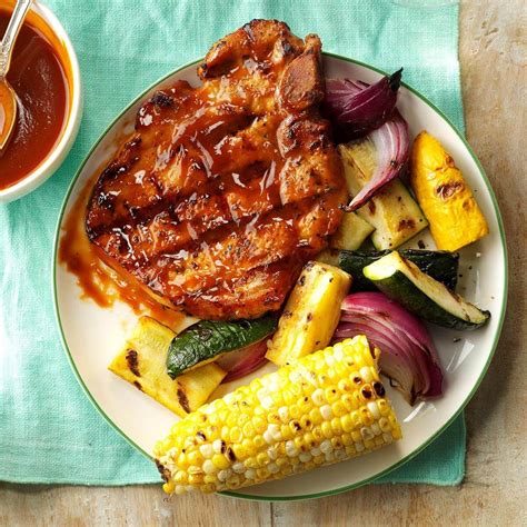 grilled-pork-chops-with-smokin-sauce-taste-of-home image