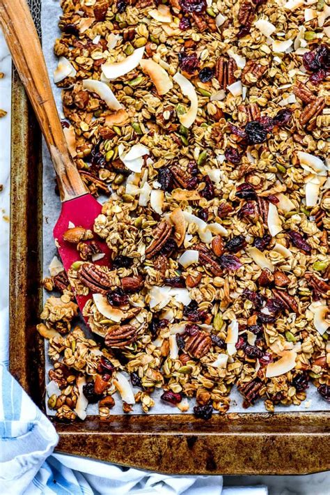 best-ever-healthy-granola-recipe-foodiecrushcom image