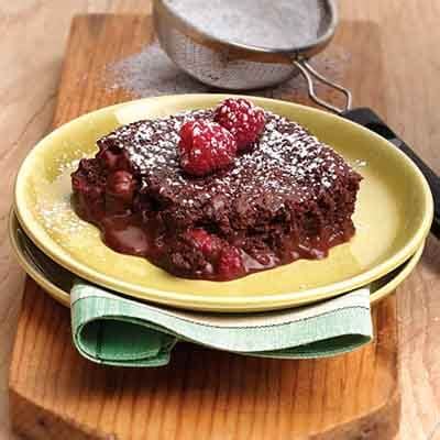 chocolate-raspberry-pudding-cake-recipe-land-olakes image