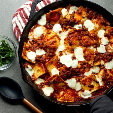 skillet-ravioli-lasagna-eatingwell image