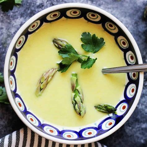 spring-green-asparagus-soup-eating-european image