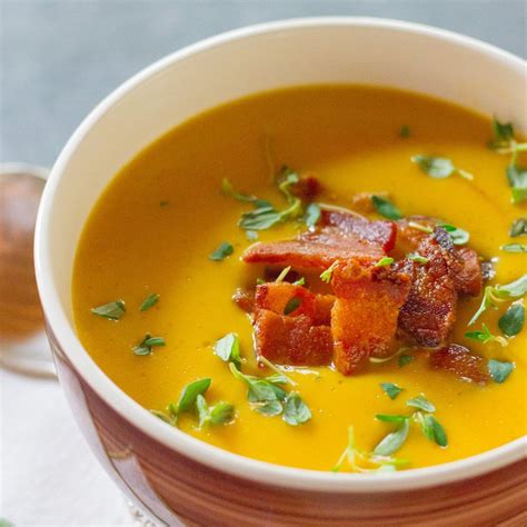 roasted-pumpkin-soup-with-bacon-and image
