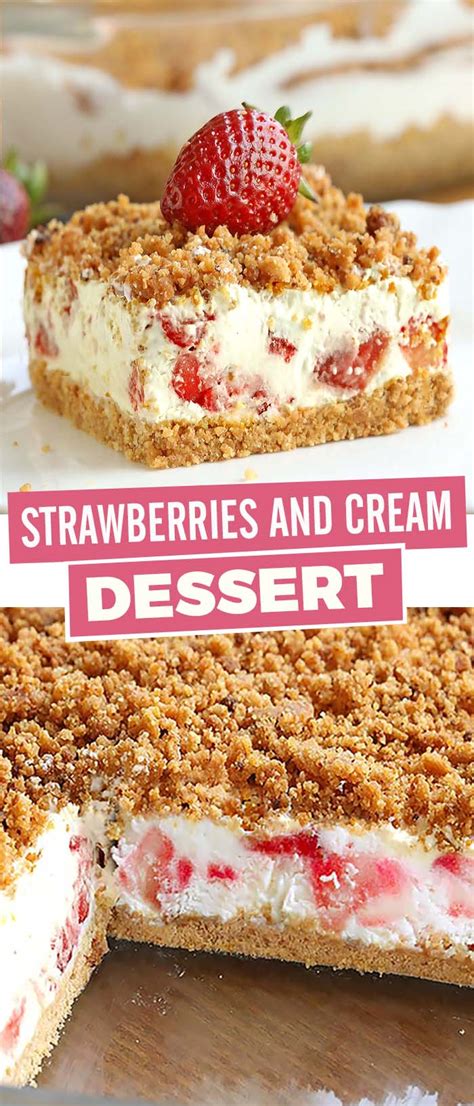frozen-strawberries-and-cream-dessert-sugar-apron image
