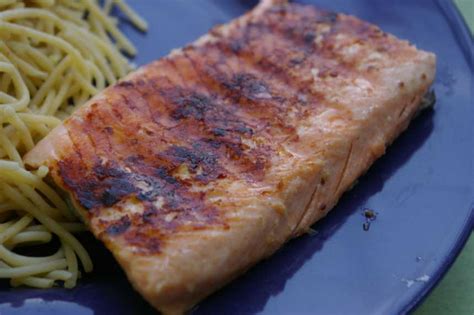salmon-with-honey-and-mustard-glaze-recipe-foodcom image