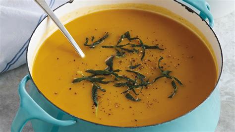 easy-butternut-squash-soup-with-crispy-sage-leaves image