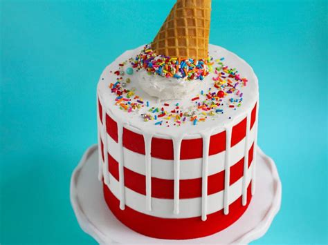 melting-ice-cream-cone-cake-recipe-food-network image