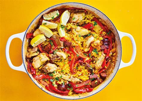 chicken-and-chorizo-paella-recipe-lovefoodcom image