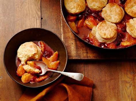 peach-and-raspberry-cobbler-recipe-food-network image