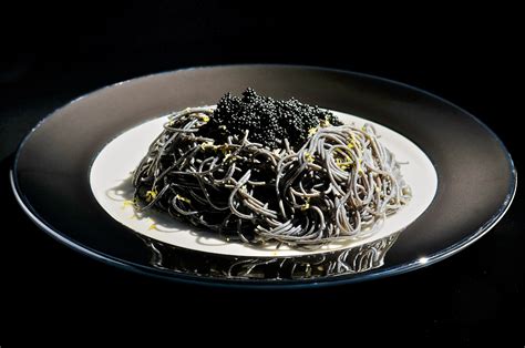 black-capellini-with-lemon-and-caviar-food-channel image