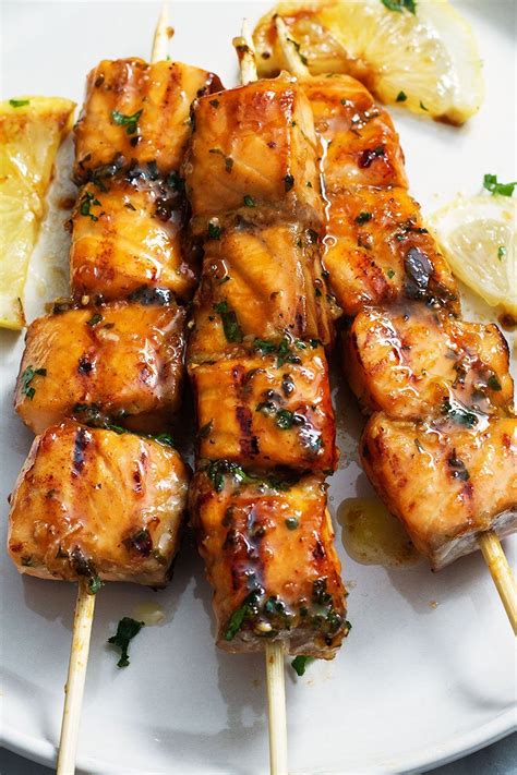 grilled-salmon-with-lemon-garlic-butter-glaze image