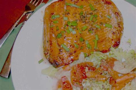grilled-salmon-with-mustard-molasses-glaze image