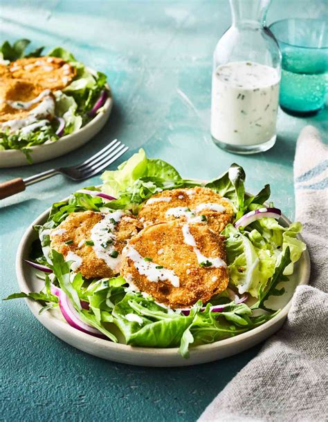 fried-green-tomato-salad-with-buttermilk-dressing image