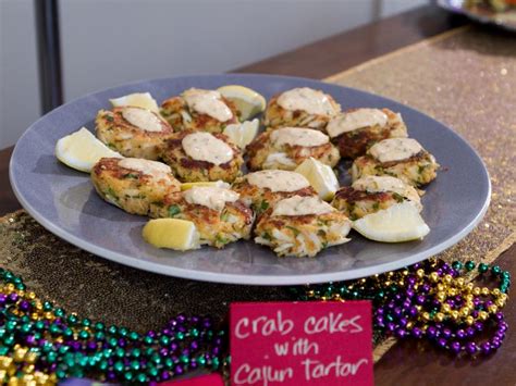 mini-crab-cakes-and-cajun-tartar-recipe-food-network image