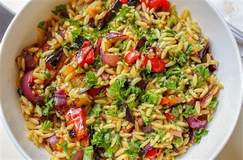 orzo-pasta-salad-recipe-with-grilled-vegetables image