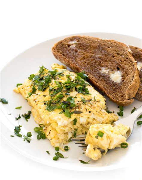 quick-and-easy-herb-scrambled-eggs-chef-savvy image