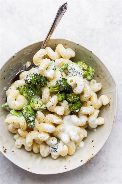 goat-cheese-mac-and-cheese-roasted-broccoli-the image