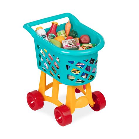battat-grocery-cart-deluxe-toy-shopping-cart-with image