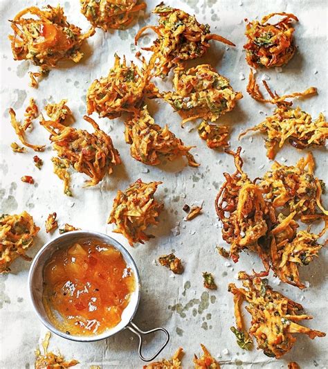 carrot-onion-and-spinach-bhajis-recipe-delicious-magazine image