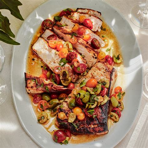 grilled-swordfish-with-tomatoes-recipe-bon-apptit image