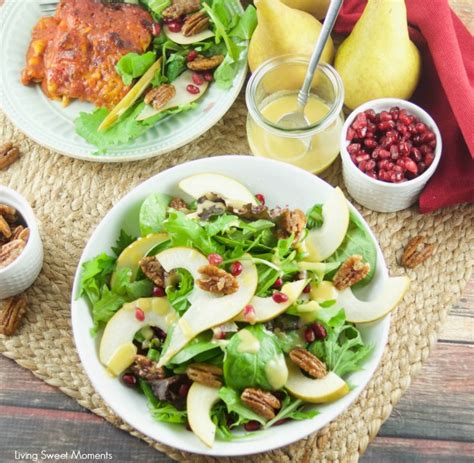 candied-pecan-pear-salad-with-pomegranates image
