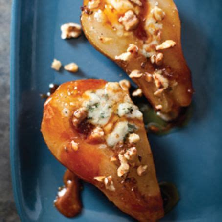 honey-roasted-pears-with-blue-cheese-and-walnuts image
