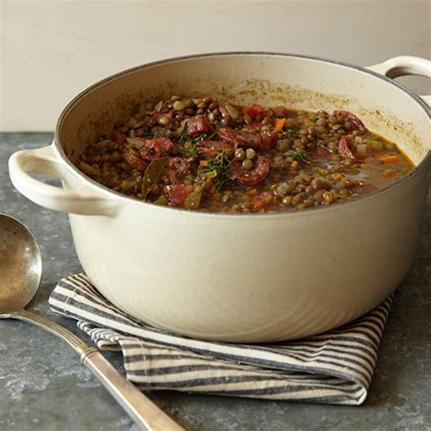 lentil-soup-with-smoked-sausage-food image