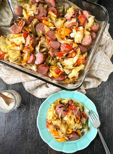kielbasa-cabbage-casserole-with-peppers-my-life image