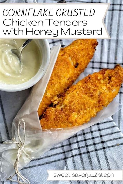 cornflake-crusted-chicken-tenders-with-honey-mustard image