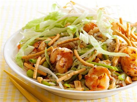 asian-rice-salad-with-shrimp-recipe-food-network image
