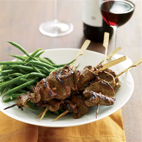 grilled-beef-tenderloin-skewers-with-red-miso-glaze-food-wine image