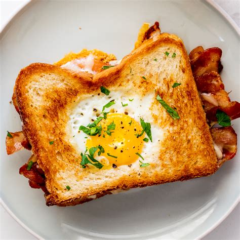 egg-in-a-hole-bacon-grilled-cheese-simply-delicious image