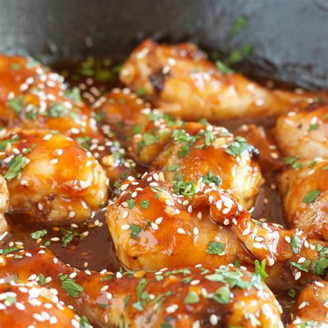 easy-one-pan-honey-garlic-chicken-the-busy-baker image