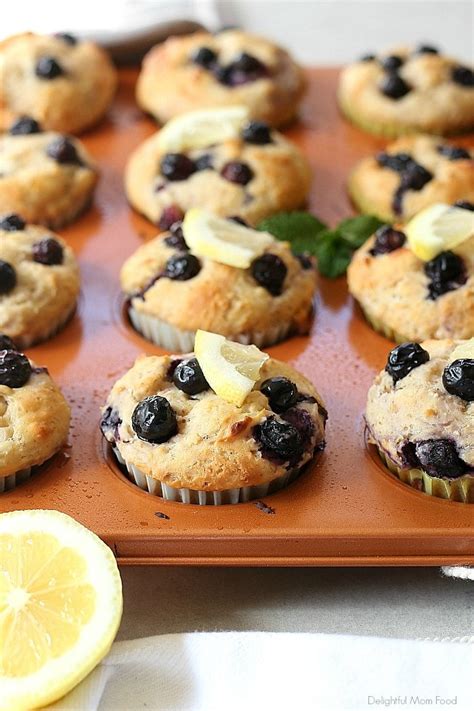 blueberry-lemon-yogurt-muffins-delightful-mom-food image