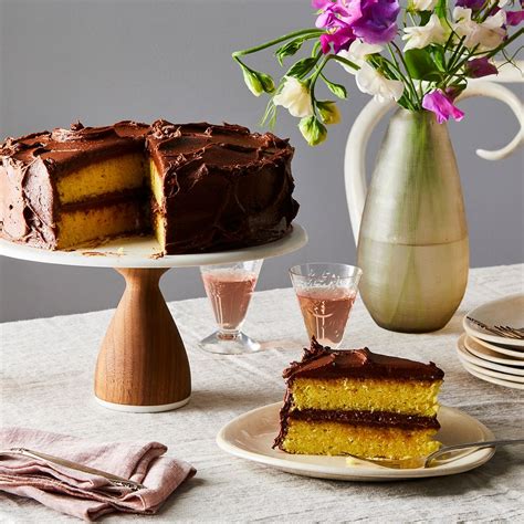 yellowest-yellow-cake-with-fudgy-chocolate-frosting image