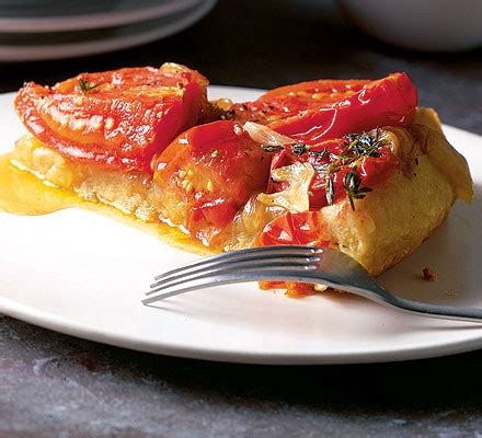 tomato-caramelised-onion-tart-tatin-recipe-bbc-good image