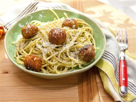 spaghetti-and-tuna-meatballs-recipe-katie-lee-biegel image