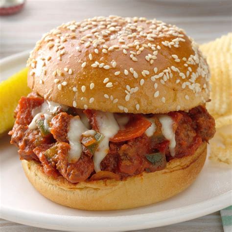 pizza-sloppy-joes-recipe-how-to-make-it-taste-of-home image