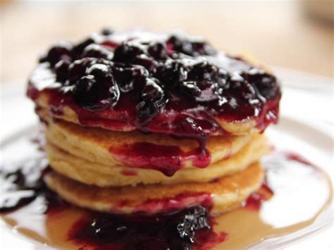 cornmeal-pancakes-with-blueberry-syrup image