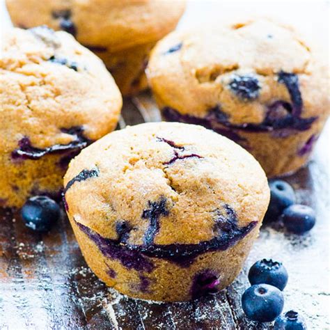 healthy-blueberry-muffins-ifoodrealcom image