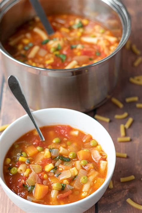macaroni-vegetable-soup-neils-healthy-meals image