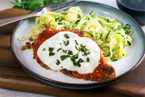 baked-chicken-parmesan-with-zucchini-pasta-trifecta image
