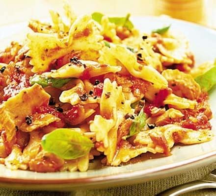 pasta-with-tuna-tomato-sauce-recipe-bbc-good-food image