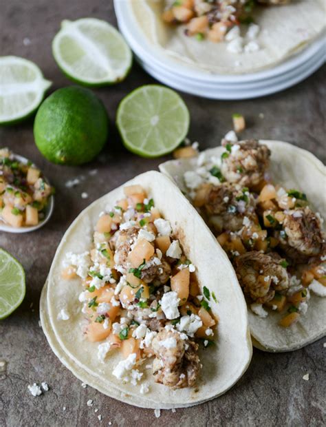 jerk-shrimp-tacos-with-spicy-melon-salsa-how-sweet image