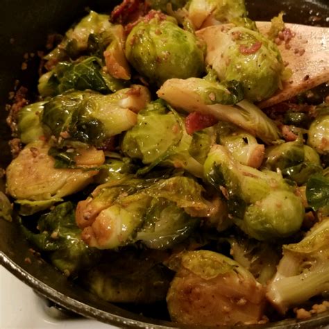 garlic-brussels-sprouts-with-crispy-bacon-allrecipes image
